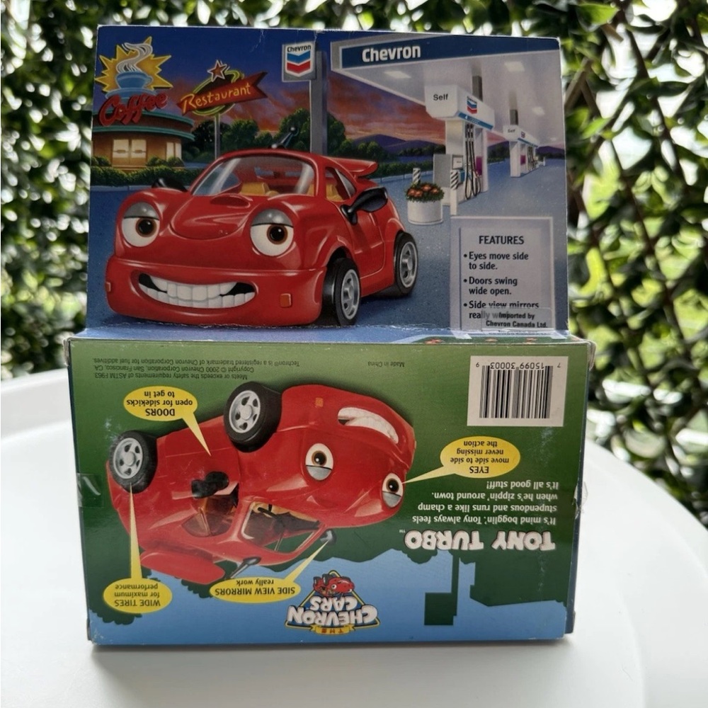 Vintage "The Chevron Cars" Tony Turbo Red Sports Car New in box - Picture 5 of 5